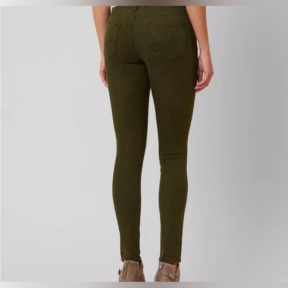 Just Black Skinny Jeans In Olive Green Color, Size 28P - Picture 3 of 6